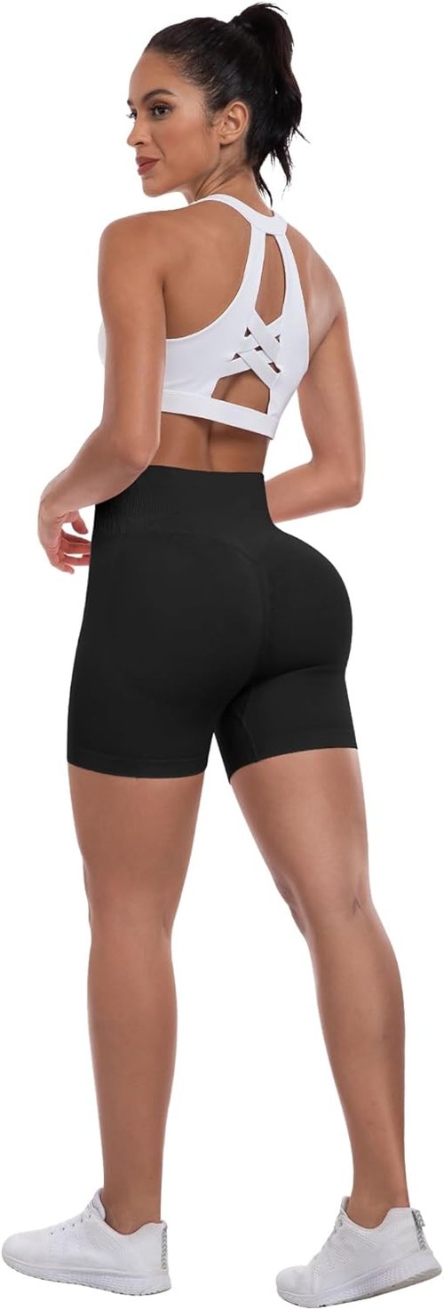 ATHVOTAR Women's High Waisted Gym Shorts - Seamless Butt Lifting Scrunch Design | Perfect for Workouts