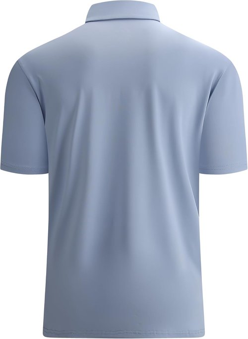 Alex Vando Men's Golf Shirt - Moisture-Wicking Quick-Dry Solid Short Sleeve Polo | Comfortable Fit