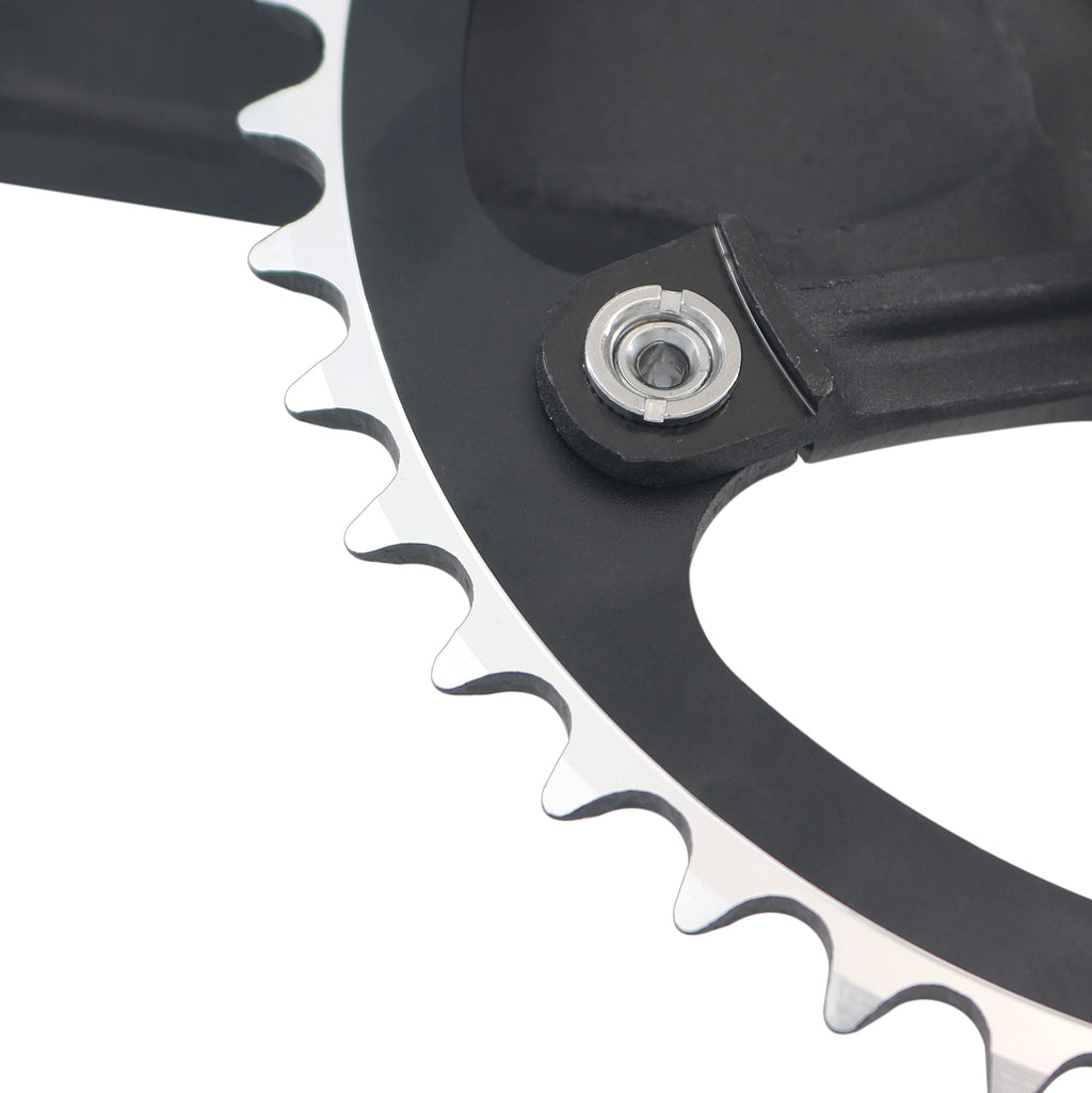 WEERAS Urban Folding Bicycle Crankset Single Tooth Disc 44T 130BCD 170mm Crank Set is Suitable for Most Single Speed Bicycles