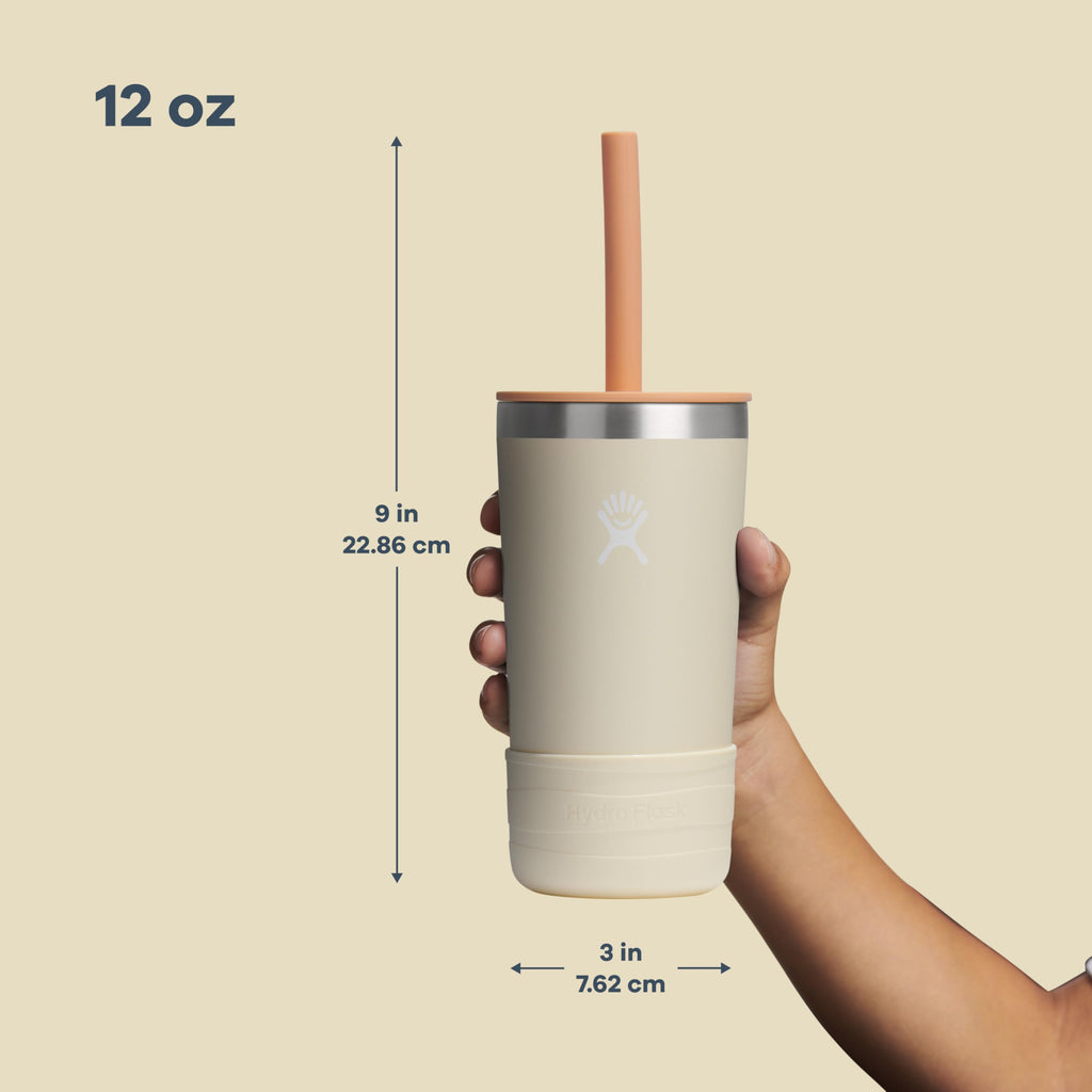 Hydro Flask Kids 12 Oz Tumbler with Lid and Straw for School - Insulated Stainless Steel in Anemone