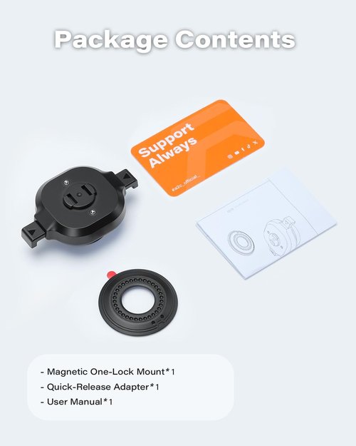 A2C Magnetic Range Finder Holder One-Lock Golf Rangefinder Mount with 3M Adhesive Adapter, 1s Lock & Release, Golf Course Accessories