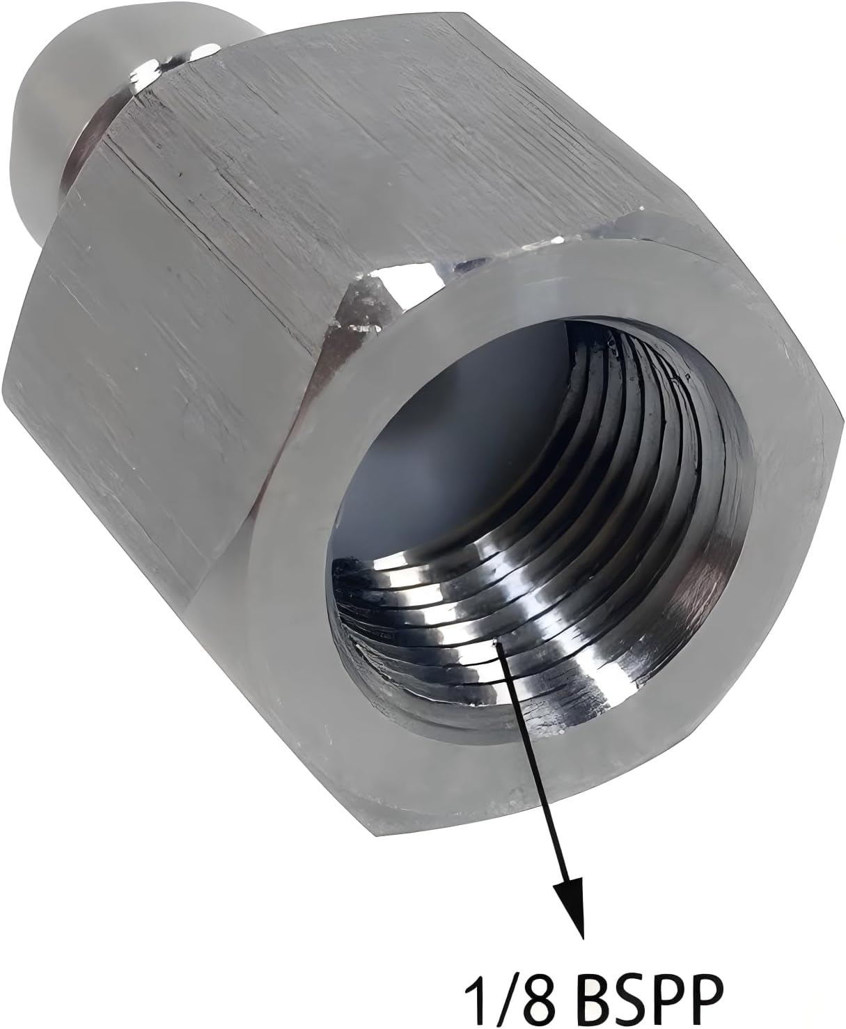 Universal 8mm Quick-Disconnect Plug Adapter, Stainless Steel 1/8" BSPP Female Thread, PCP Paintball Charging Fittings with Sealing O-Ring