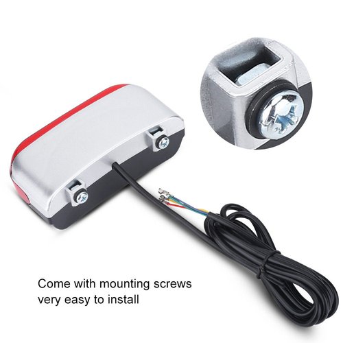 Keenso 36V Brake Light Brake LED Light Rear Tail Warning Safety Tail Light Cycling Accessories for Electric Scooters