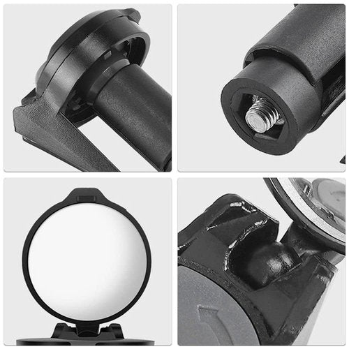 2PCS Bicycle Handlebar Blockage Folding Rearview Mirror Road Handlebar Blockage Convex Reflector Mountain Bike Equipment