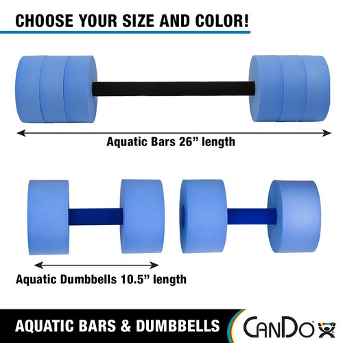CanDo 20-4021B Aquatic Swim Bar and Dumbbell for Hydrotherapy, Swimming, Water Aerobics and Rehab