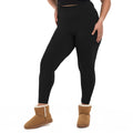 SINOPHANT Plus Size Fleece Lined Leggings for Women, High Waisted Thermal Winter Thick Yoga Pants, Buttery Soft Black Workout Running Pants (Fleece Lined Black,4X-Large)