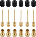 Skiennix Presta Valve Adapter Kit - 6 Pack Schrader to Presta Converters with Tire Valve Caps & Ball Needles