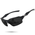 Ofwin Polarized Sports Sunglasses for Men Women Wrap Around Half Frame Cycling Fishing Bike Running Sun Glasses UV Protection Matte Black Frame/Gray Lens