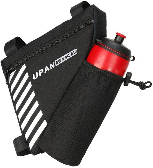 UPANBIKE Bike Triangle Frame Bag Front Tube Bag 1.5L Polyester Bag ，Black