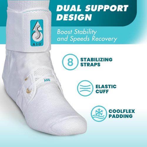 Med Spec ASO Ankle Stabilizer - Lace-Up Brace for Sprained Ankles & Tendonitis | Unisex Support for All Ages