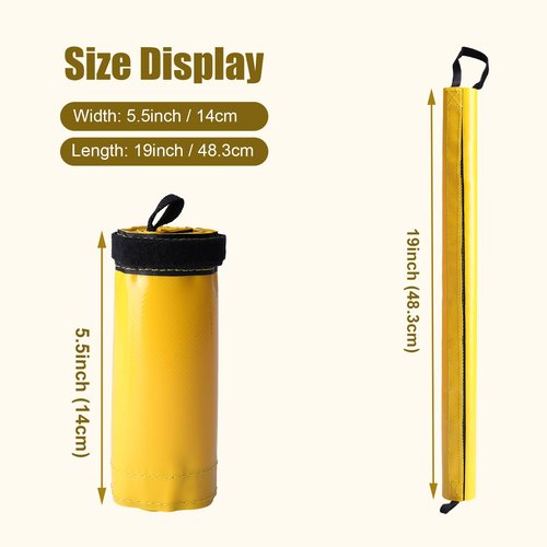 Rope Protector Sleeve Portable Anti-Wear Durable PVC Hook-and-loop Fastener Closure Lightweight Climbing Rope Protector for Rescue Aerial Work Tree Climbing Rappelling Equipment Arborist Rope Guard