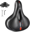 TOPCABIN Comfort Bike Saddle - Dual Shock Absorbing, Thickened Memory Foam, Waterproof | Universal Replacement for Indoor Cycling