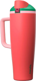 Owala FreeSip Tumbler - Insulated Stainless Steel Water Bottle with Built-in Straw & Handle | 40oz, BPA Free, Leak Proof, Strawberry Fields