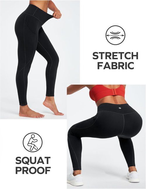Ewedoos High Waisted Leggings with Pockets - Tummy Control Athletic Yoga Pants for Women