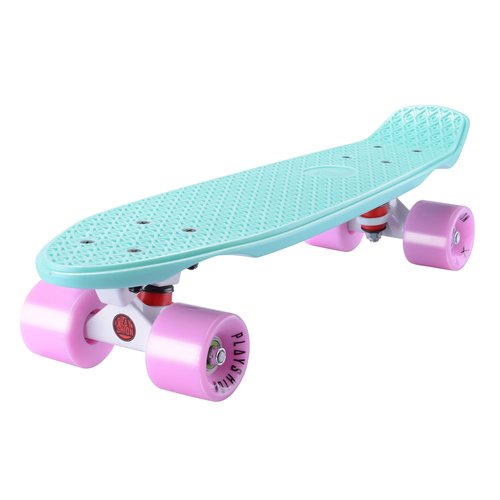 Mini Cruiser Skateboard for Kids, Beginners, and Adults - Lightweight and Portable 22 Inch Skateoard for Easy Riding - Supports Up to 300 lbs (Green)