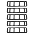 LT Easiyl 5Pcs Mirror Dashcam Rubber Strap 5-Hole Rubbe Headlight Taillight Straps for Dash Cam with Rear View Camera Bike 80x24mm Black