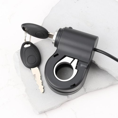 SG Store 24V-72V E-Bike 2-Pin Ignition Switch with 2 Keys SM Connector for Handlebar Twist Throttle