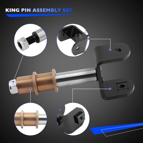 Front End King Pins Repair Kit, Compatible with 2003.5 Up Club Car Precedent Gas Electric Golf Carts, Replace 103638601 102287201 102288201 102288401 102289201 Front Kingpins Bushings Rebuild Kits