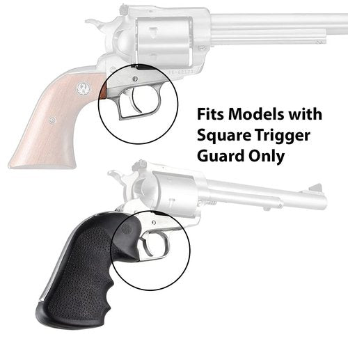 Hogue OverMolded Rubber Monogrip for Ruger Super Blackhawk Hunter Revolver Grip, Black - 84000