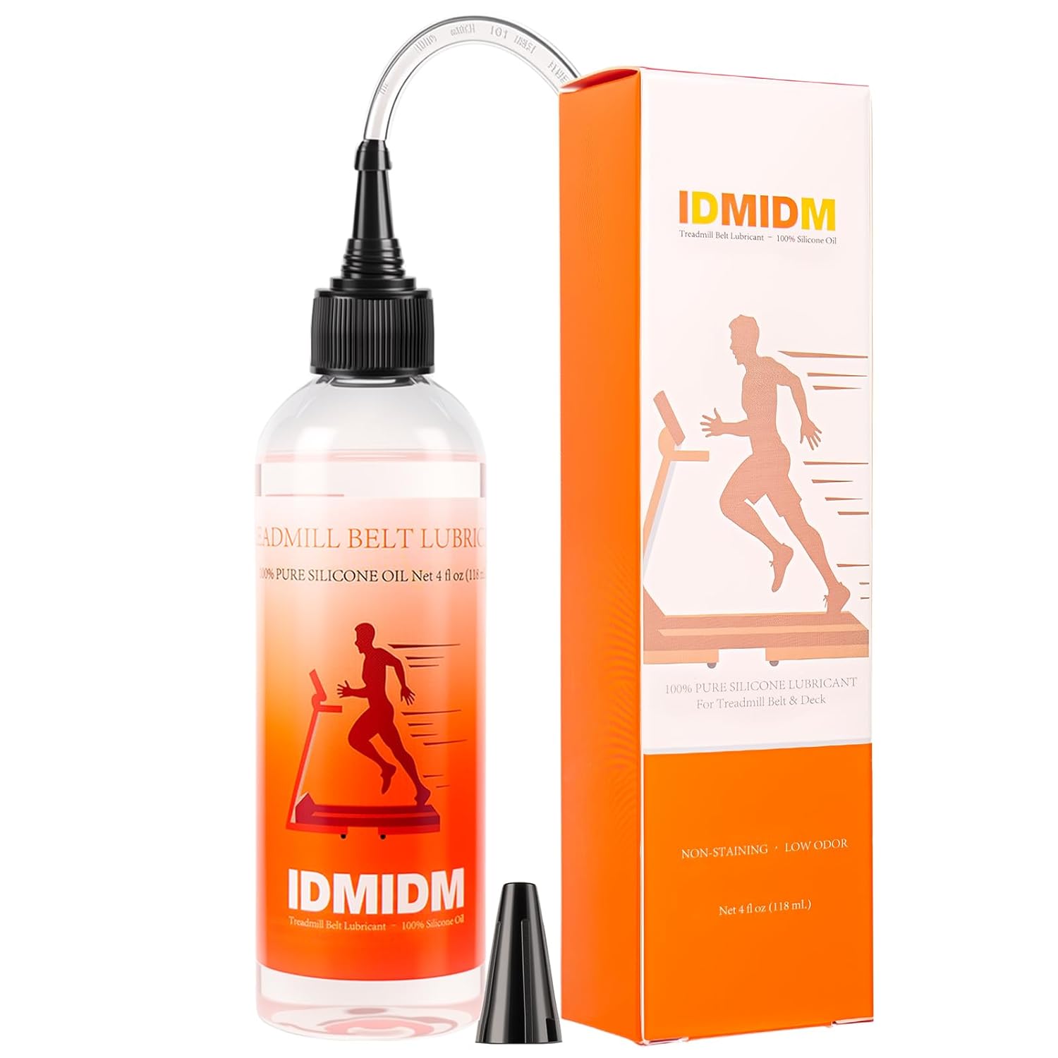 Skiennix Treadmill Belt Lubricant - 100% Silicone Oil, 4 fl oz | Easy-Apply Nozzle, Heat-Resistant, Reduces Noise & Friction
