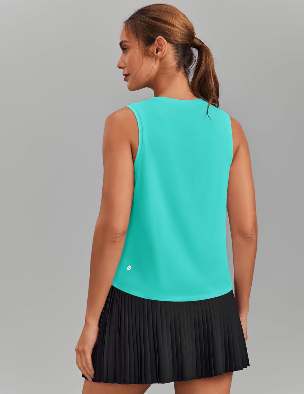 PINSPARK Ice Silk Workout Tank Tops - UPF50+ Quick Dry Cropped Design for Gym & Summer Activities