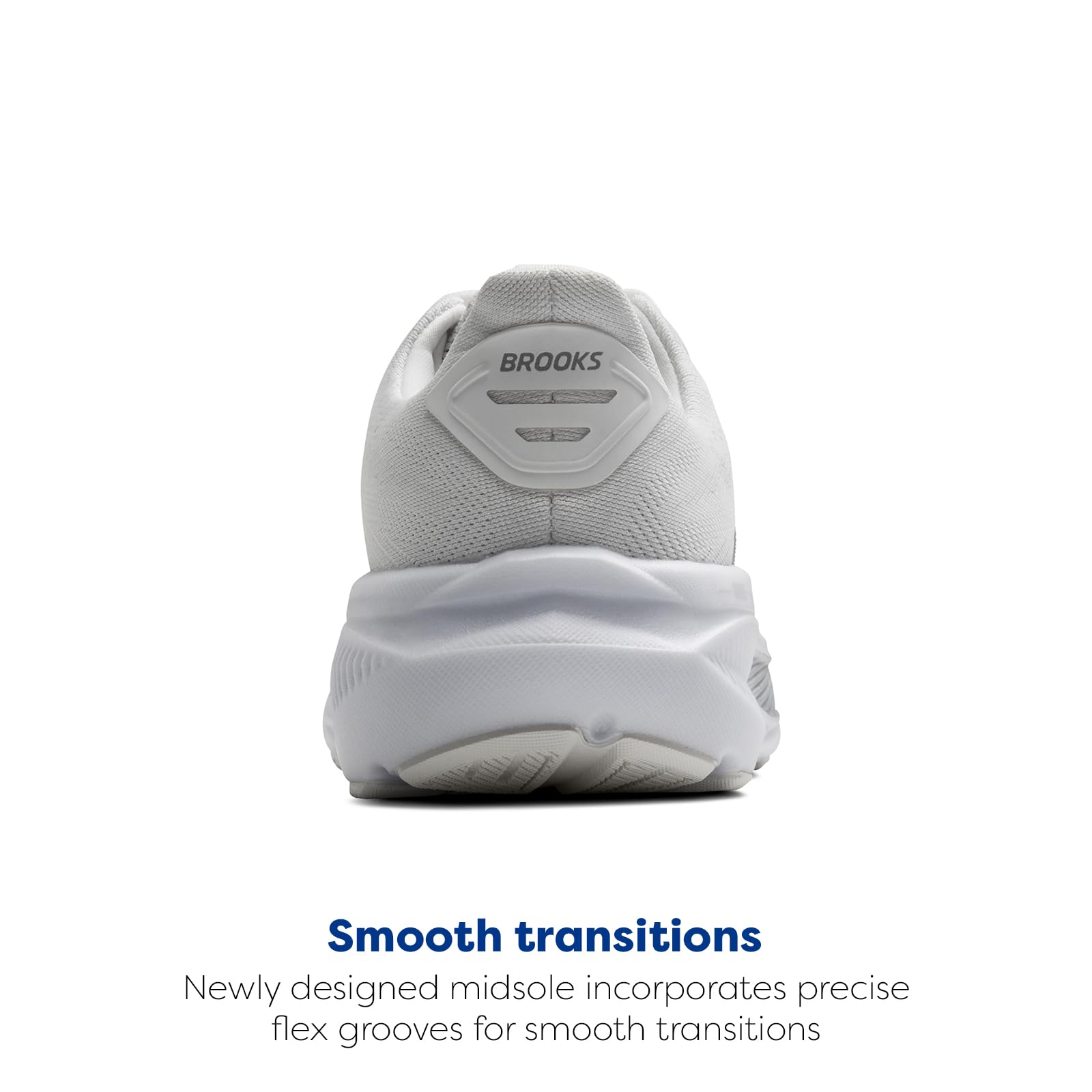 Brooks Women’s Ghost 17 Neutral Running Shoe - White/White/Grey - 5.5 Medium