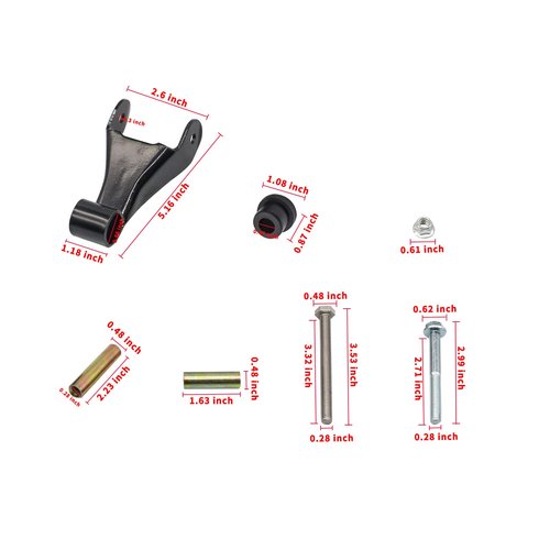DRIVE UP Golf Cart Metal Rear Shackle Kit Including Bushing and Sleeves for 2004-2013 Club Car Precedent Models 102506201 102506301 102506601