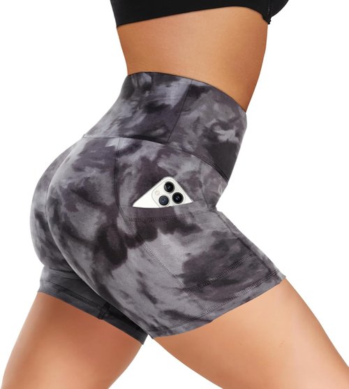 GAYHAY Biker Shorts for Women - High Waisted Black Spandex with Pockets | Perfect for Yoga & Workouts