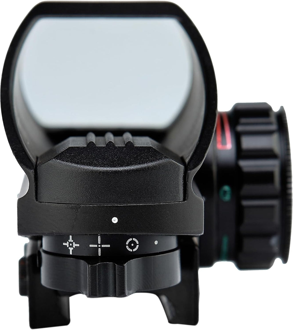 Red and Green Reflex Sight - 4 Reticles with 20mm Mount Rail for Precision Shooting