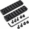 GOTICAL Keymod Picatinny/Weaver Rail System - 7 Slots HandGuard Mount | Black Matte, Set of 2