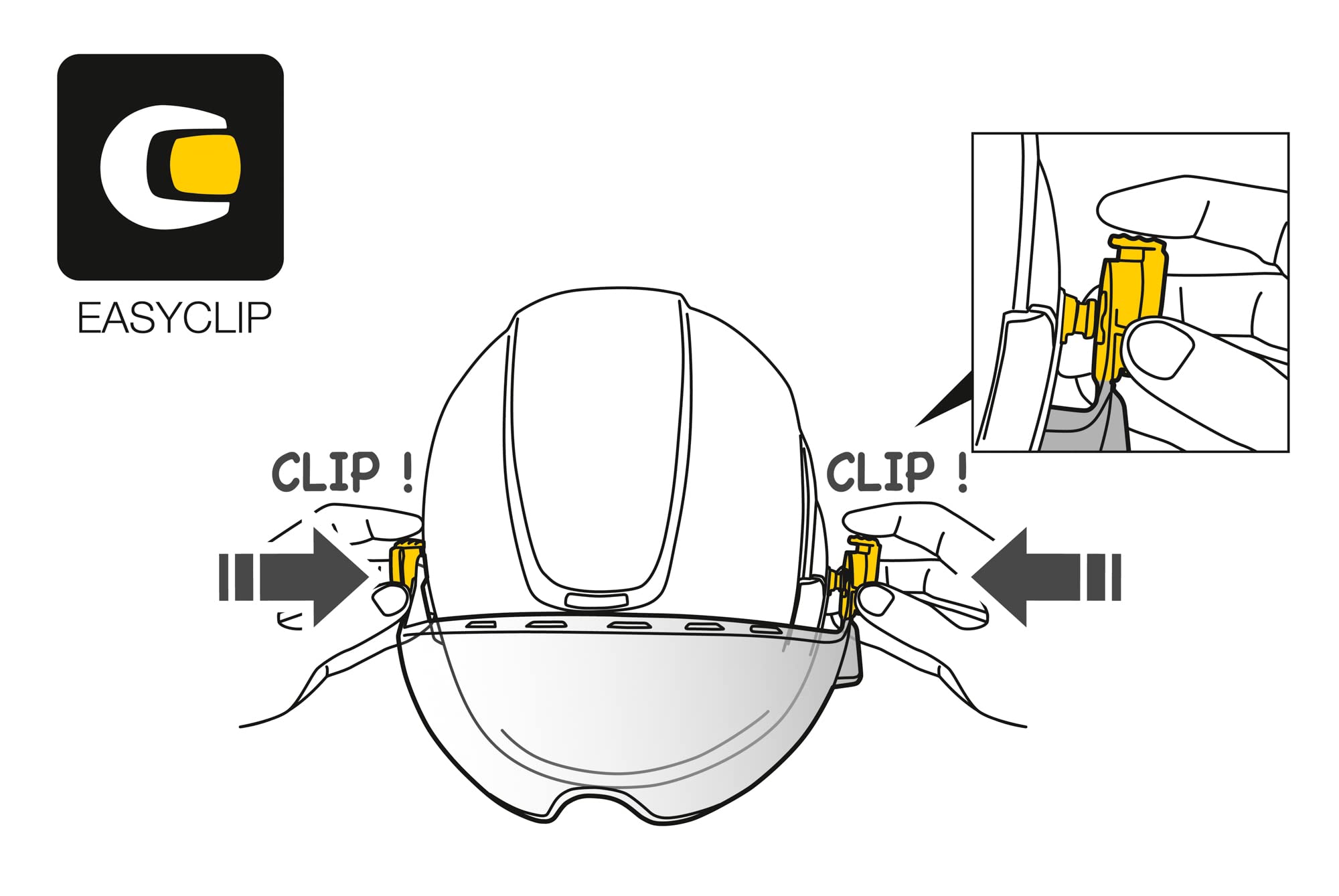 Petzl Vizir Eye Shield with EASYCLIP for Vertex and Strato Helmets -Shadow (Tinted)