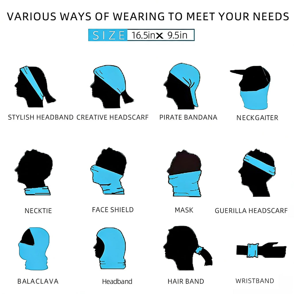 Ezovino Neck Gaiter Face Mask,Sun Cooling Scarf,Balaclava Bandana Cover for Men Women