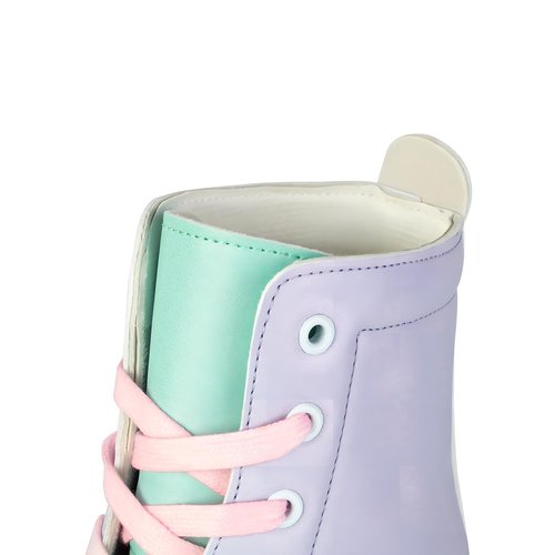 Jessie Girl & Women's PU Leather Flash Kids Roller Skates, Fantasy Adjustable Four-Wheel Beginner Skates for Girls Ages 8-12, Indoor & Outdoor (Youth 2)