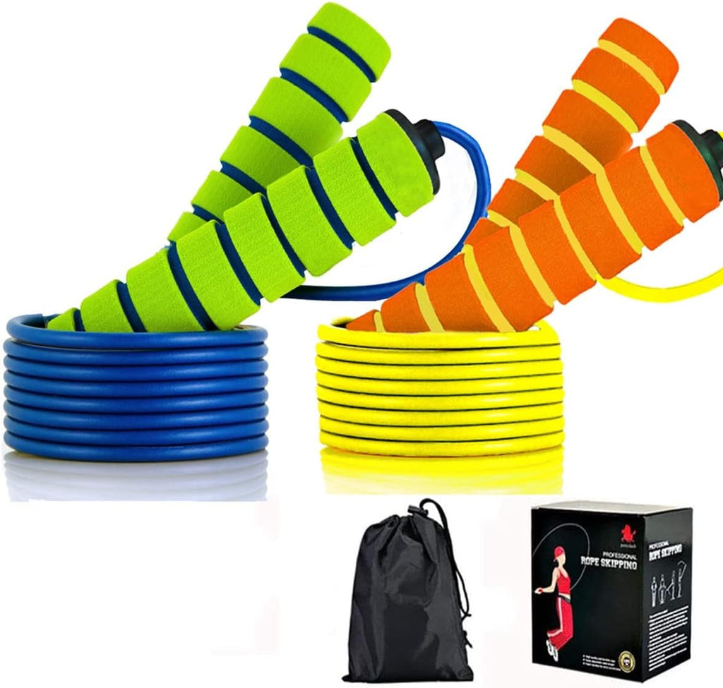 Ponydash Jump Rope - Adjustable & Durable 2-Pack Fitness Jump Ropes for Kids & Adults | Foam Grip Handles