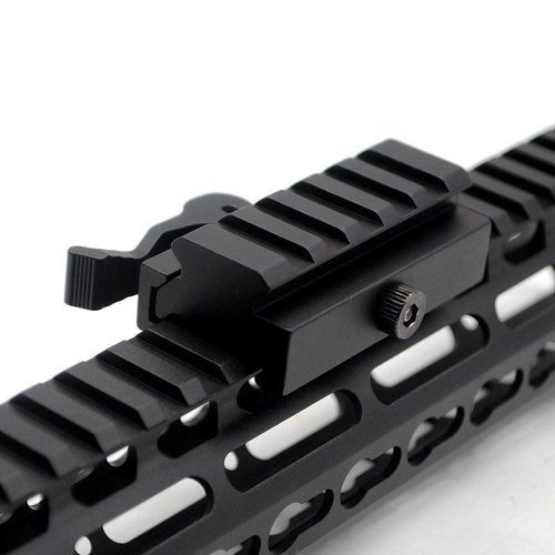 TRIROCK Tactical QD Detachable 20mm Picatinny Rail Half Inch Low Profile Riser 5 Slots QR Block Mount