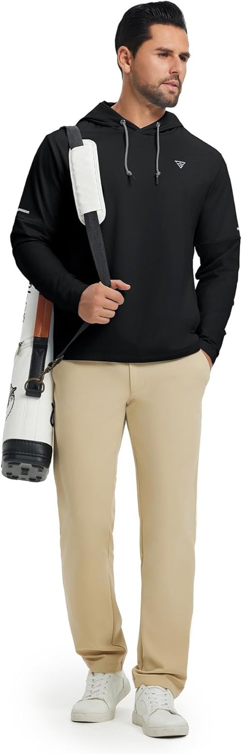 M MAELREG Men's Golf Hoodies - Lightweight Fleece Sweatshirt for Athletic Comfort | Casual Pullover