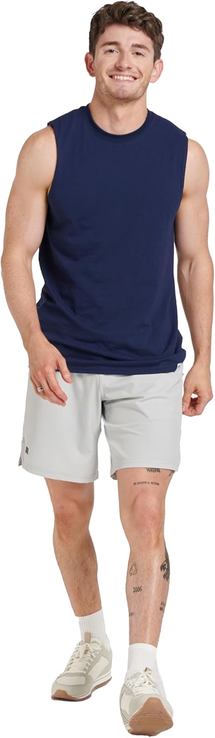 Russell Athletic Men's Dri-Power Muscle Shirt - Moisture Wicking & Odor Protection | UPF 30+, Sizes S-4X
