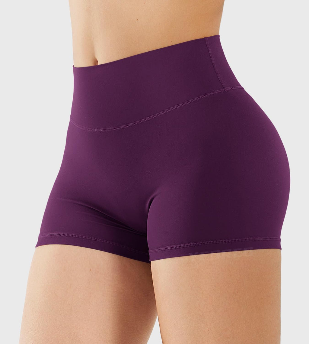 YEOREO Women's Biker Shorts - High Waist, No Front Seam, Hidden Scrunch | Perfect for Gym & Yoga