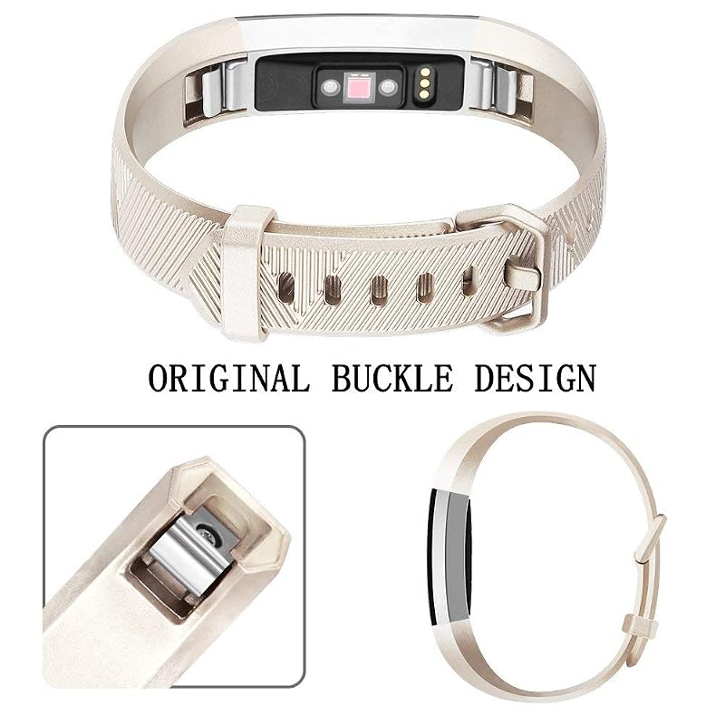 Tobfit Pack 2 Sport Bands for Fitbit Alta/Alta HR/Ace – Rose Gold & Champagne Gold Small