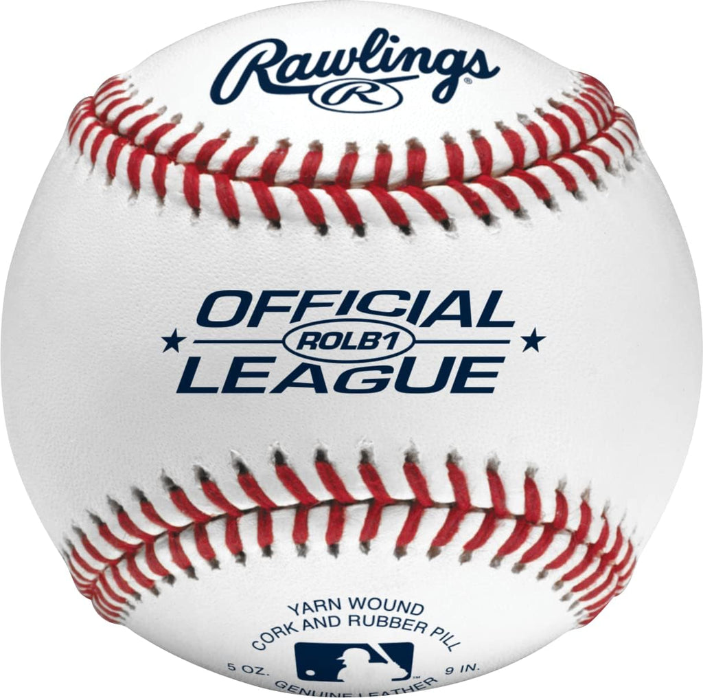 Rawlings Official League Baseballs - Competition Grade ROLB1 | Youth/14U | 12 Count for Game & Practice