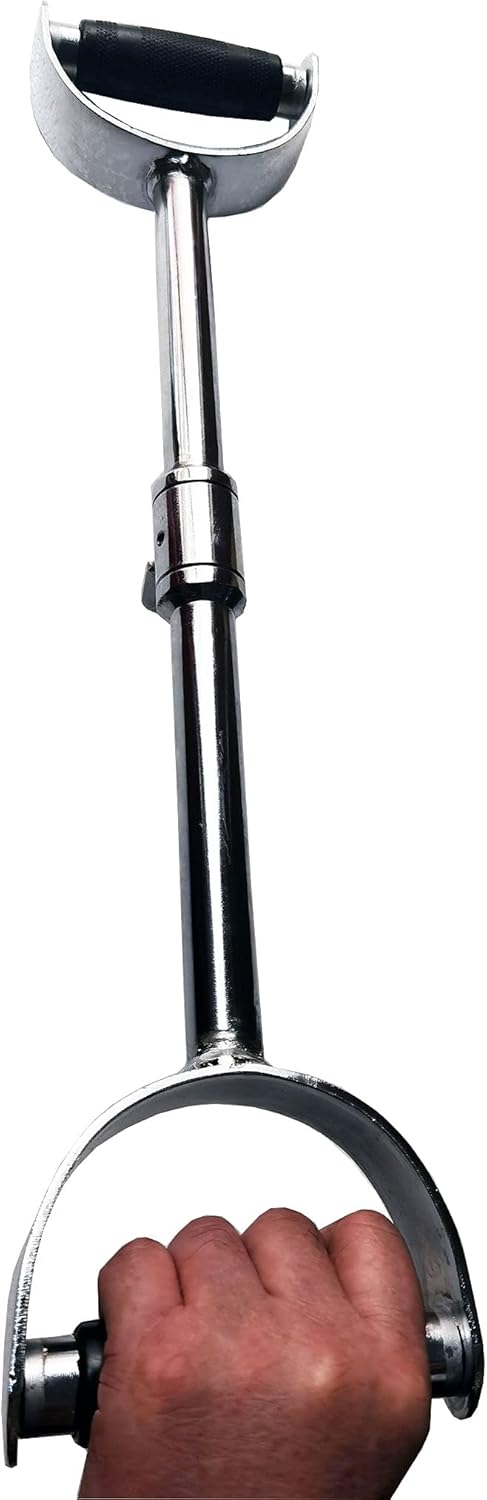 Qibylift Wide Grip Lat Pull Down Bar - V-Shaped Cable Attachment with Rubber Handgrips | Durable & Versatile