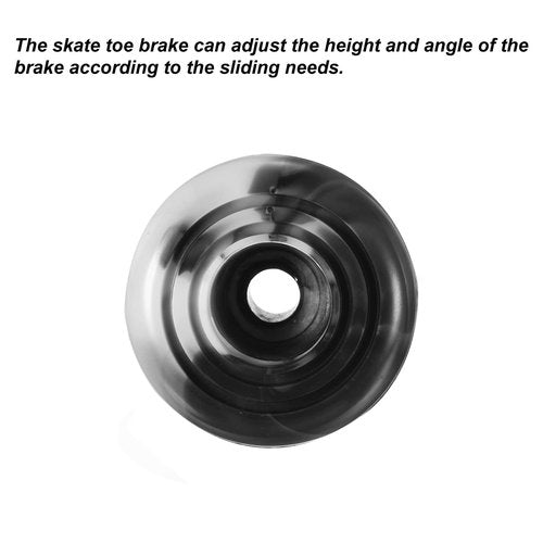 PATIKIL Roller Skate Toe Stops with Screwdriver, 1 Pair 82A Rubber Brake Stoppers Block for Roller Skate Accessories Replacement, Mixed Black White