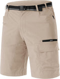 TACVASEN Men's Quick-Dry Cargo Shorts - Water-Resistant Casual Hiking Shorts | Summer Outdoor Wear