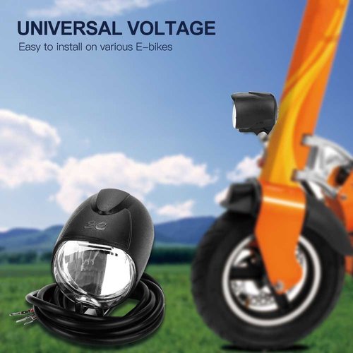 Headlight, 2-in-1 LED Headlamp with Horn for Electric Bikes ¨C Front Light Combo