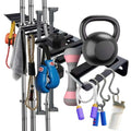 OGODU 33” Heavy Duty Tool Rack, Wall Mount Barbell Storage for Gym Equipment, 10L8S Slots for Garage/Home/Gym/Yard, 350LBS 4MM Steel 5MM EVA, Power Tool Organizer