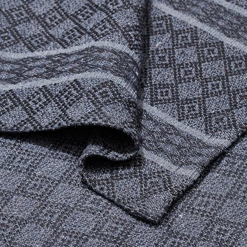 Manduka Yoga Cotton Blanket - Recycled Peruvian Fabric, 68in Thunder Grey