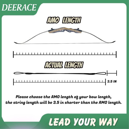 DEERACE Recurve Bow String Set - Durable Dacron Bowstring with Finger Savers & Guard