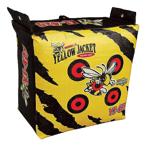 Morrell Yellow Jacket YJ-425 Outdoor Portable Archery Bag Target 1 Pack - 2 Sides with 10 Bullseyes and Carry Handle