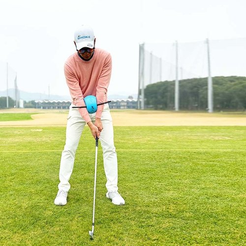 Herz The Connector Golf Swing Trainer with 8 Golf Tees, Posture Correction & Arm Structure Training Aid for All Levels | Lightweight Foam Design Fixes Slice/Hooks | Practice Indoor/Outdoor