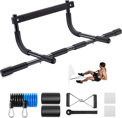 Ally Peaks Pull Up Bar for Doorway - Heavy-Duty Steel | Supports 440 lbs | Multi-Grip Design for Home Gym